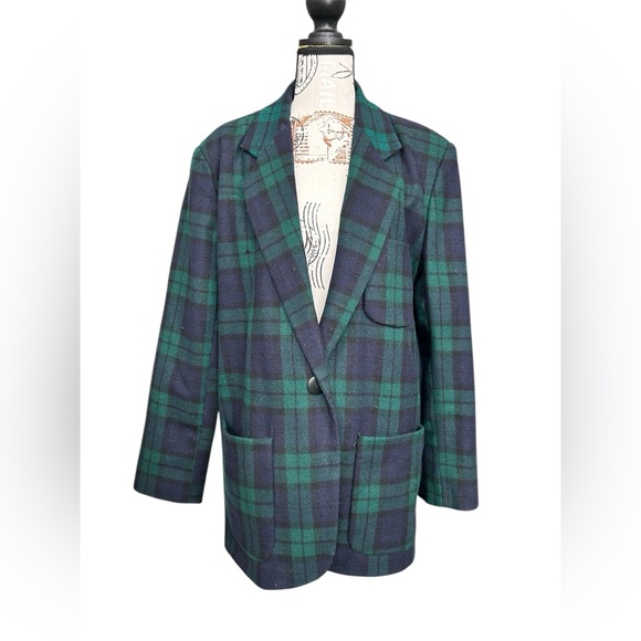 Donny Brook Jackets & Blazers - Donny Brook Women’s Vintage Wool Tartan Plaid Blazer size 10